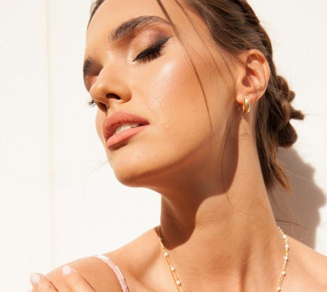 Κρίκοι Elia 18k ( Silver 925 )