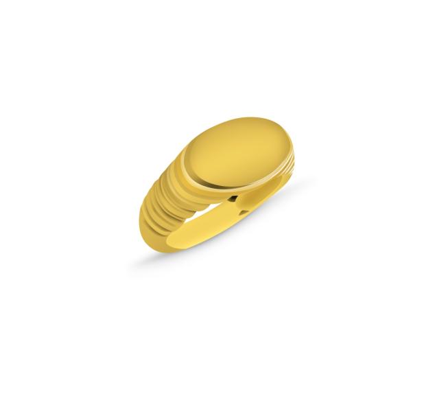 Ανδρικό δαχτυλίδι από κίτρινο χρυσό 14 καρατίων