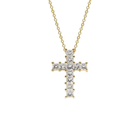 18K YELLOW GOLD CROSS