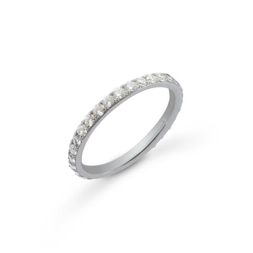 Δαχτυλίδι Κ18 Λευκόχρυσο με Φυσικά Διαμάντια ΔΑΧΤΥΛΙΔΙ